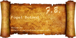 Fogel Botond névjegykártya