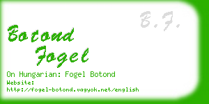 botond fogel business card